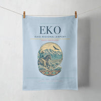 Thumbnail for Elko Regional Airport (EKO) design on light blue towel