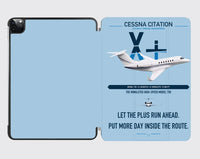 Thumbnail for Cessna Citation X+ design on light blue ipad tablet case