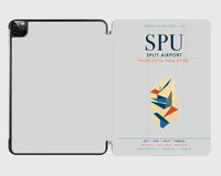 Thumbnail for Split Airport (SPU) design on light gray ipad tablet case