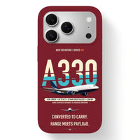 Thumbnail for Airbus A330-200P2F Case design on dark red iphone case