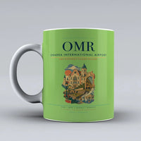 Thumbnail for Oradea International Airport (OMR) airport code design on light green ceramic mug