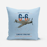 Thumbnail for Messerschmitt Bf 109G-6 design on light blue pillow
