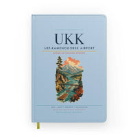 Thumbnail for Ust-Kamenogorsk Airport (UKK) design on light blue notebook