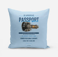 Thumbnail for PASSPORT design on light blue pillow