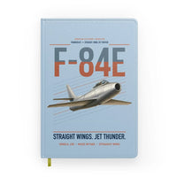 Thumbnail for F-84E Thunderjet design on light blue notebook