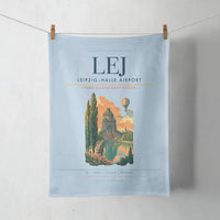 Thumbnail for Leipzig–Halle Airport (LEJ) design on light blue towel