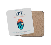 Thumbnail for Tahiti Faa'a Airport (PPT) design on light gray 1 piece coaster