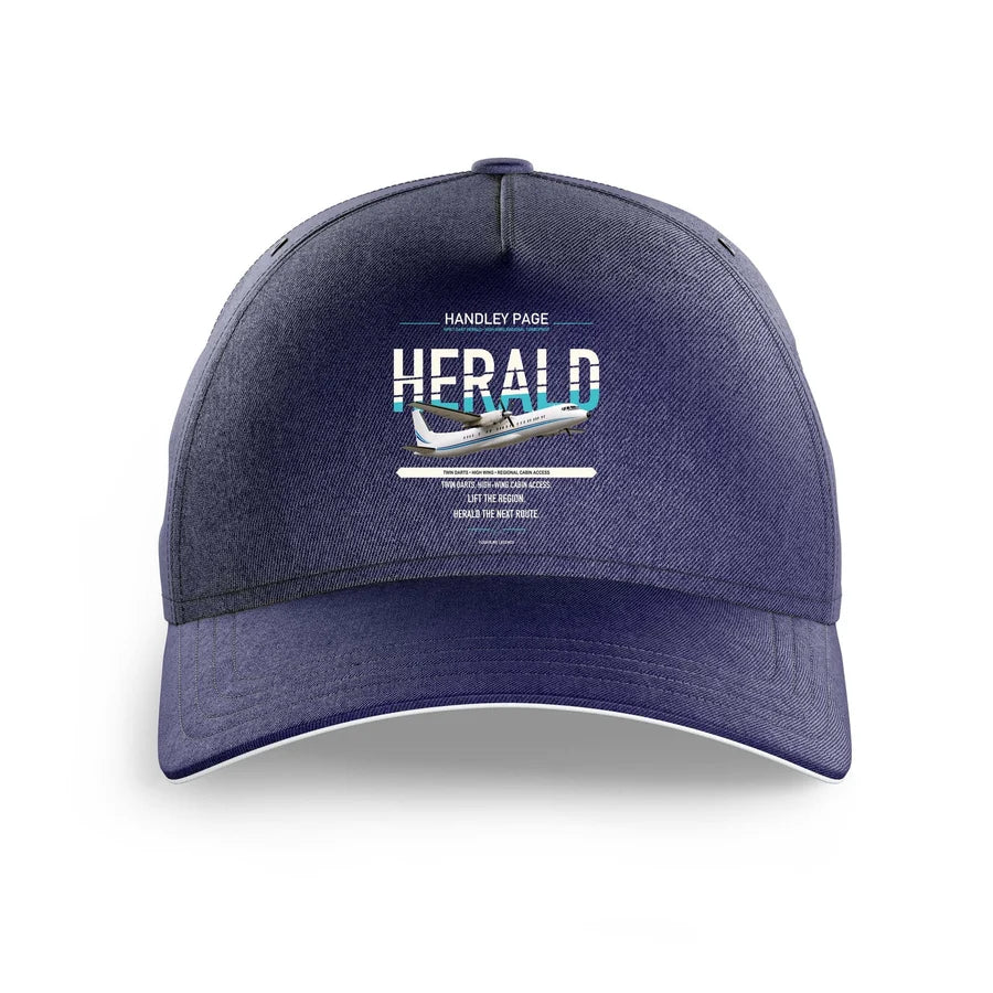 Handley Page HPR.7 Dart Herald design on dark blue printed hat