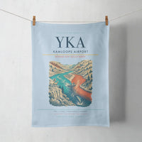 Thumbnail for Kamloops Airport (YKA) design on light blue towel