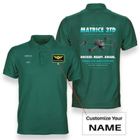 Thumbnail for DJI Matrice 3TD design on green polo with custom name badge