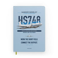 Thumbnail for Hawker Siddeley HS 748 Series 2A design on light blue notebook