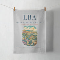Thumbnail for Leeds Bradford Airport (LBA) design on light gray towel