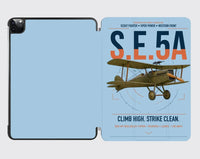 Thumbnail for Royal Aircraft Factory S.E.5a design on light blue ipad tablet case