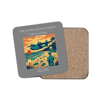 Thumbnail for The Turtle Beach Patrol - Designed Coasters design on gray 1-piece