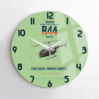 Thumbnail for Robinson R44 Raven II design on light green no frame wall clock