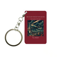 Thumbnail for VINTAGE G4248 - The Night Freight Departure - Designed Key Chain design on darkred