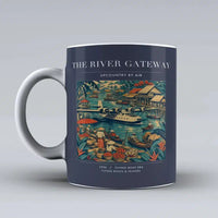 Thumbnail for VINTAGE G4066 - The River Gateway - Ceramic Mug design on darkblue