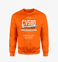Thumbnail for Convair 580 design on orange sweatshirt