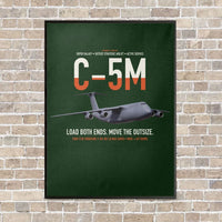 Thumbnail for C-5M Super Galaxy vertical canvas print - framed - dark green background