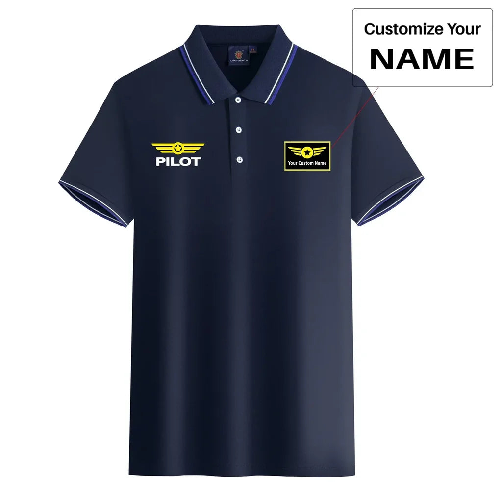 Customisable Pilot & Badge Polo Shirt - view 5