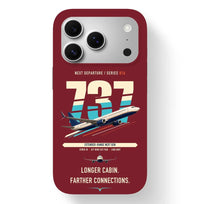 Thumbnail for Boeing 737-900ER design on dark red magsafe iphone case