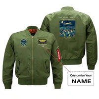 Thumbnail for VINTAGE G4111 - The Night Freight - Bomber Jacket design on green+name