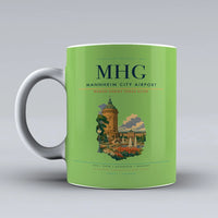 Thumbnail for Mannheim City Airport (MHG) airport code design on light green ceramic mug