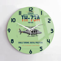 Thumbnail for Leonardo TH-73A Thrasher design on light green no frame wall clock