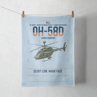 Thumbnail for Bell OH-58D Kiowa Warrior design on light blue towel