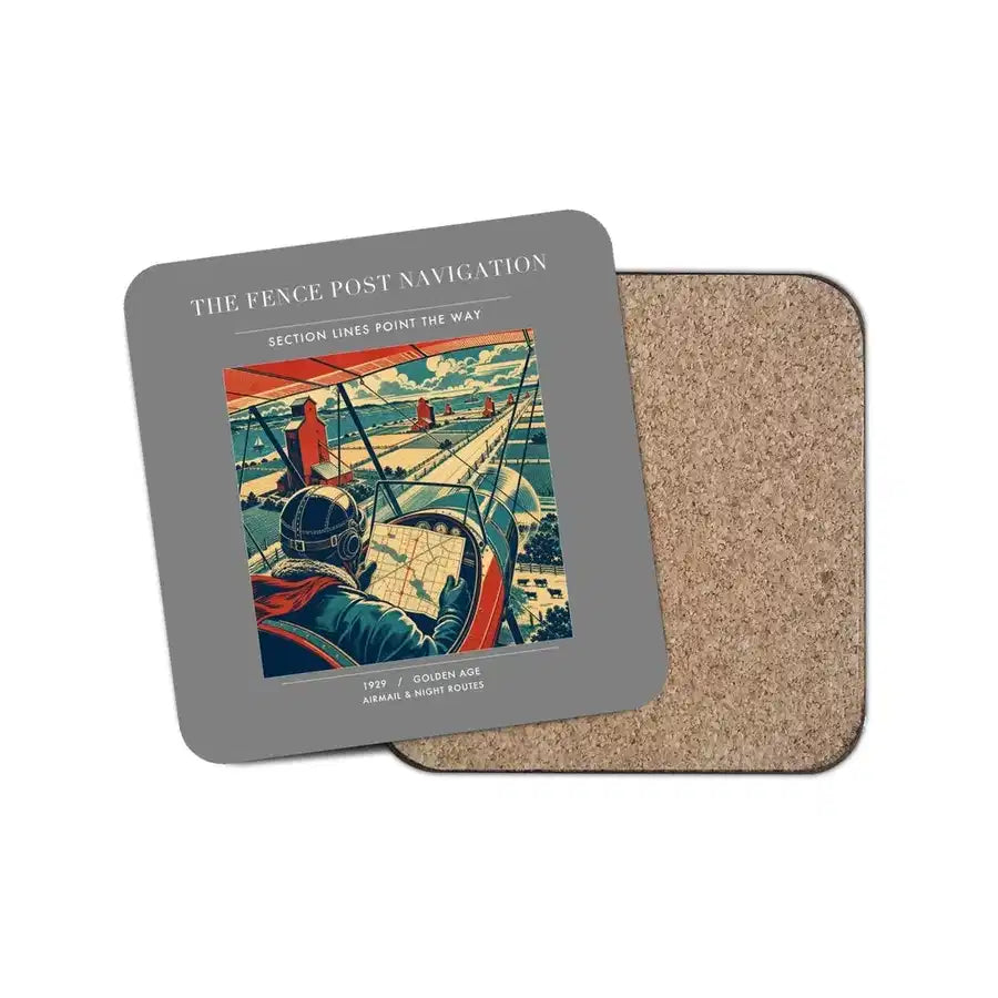 The Fence Post Navigation - Designed Coasters design on gray 1-piece