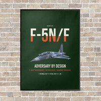 Thumbnail for F-5N F Adversary vertical canvas print - framed - dark green background