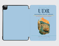Thumbnail for Maharana Pratap Airport (UDR) design on light blue ipad tablet case