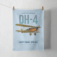 Thumbnail for Airco DH-4 Liberty Plane design on light blue towel