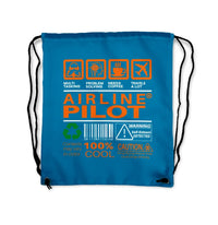Thumbnail for Airline Pilot Label Drawstring Bag - view 5