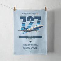 Thumbnail for Boeing 727-200 design on light blue towel