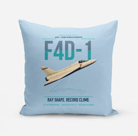 Thumbnail for F4D-1 Skyray design on light blue pillow