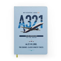 Thumbnail for Airbus A321 design on light blue notebook