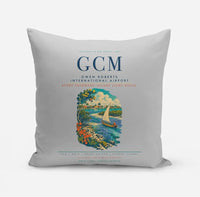Thumbnail for Owen Roberts International Airport (GCM) design on light gray pillow