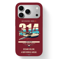 Thumbnail for Boeing 314 Clipper design on dark red magsafe iphone case