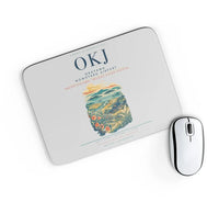 Thumbnail for Okayama Momotaro Airport (OKJ) design on light gray rectangle mouse pad