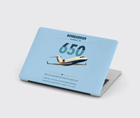 Thumbnail for Bombardier Challenger 650 design on light blue MacBook case