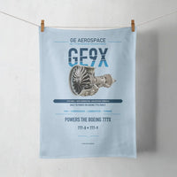 Thumbnail for GE9X design on light blue towel