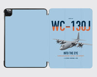Thumbnail for WC-130J Hurricane Hunter design on light blue ipad tablet case