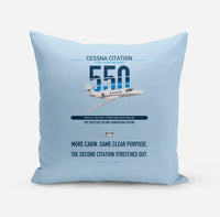 Thumbnail for Cessna Citation 550 - Citation II design on light blue pillow