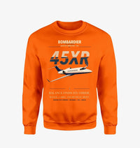Thumbnail for Bombardier Learjet 45XR design on orange sweatshirt