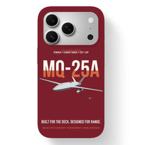 Thumbnail for MQ-25A STINGRAY design on dark red magsafe iphone case, for iPhone 17 Pro
