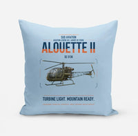 Thumbnail for Sud Aviation SE 3130 Alouette II design on light blue pillow
