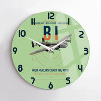 Thumbnail for Avro Lancaster B I design on light green no frame wall clock