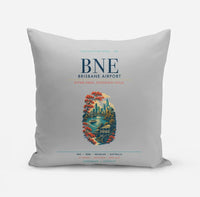 Thumbnail for Brisbane Airport (BNE) design on light gray pillow