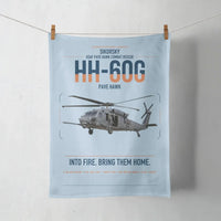 Thumbnail for Sikorsky HH-60G Pave Hawk design on light blue towel
